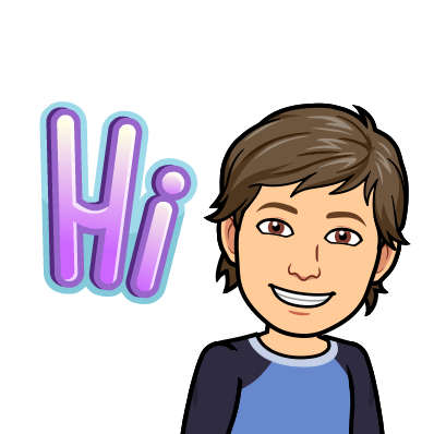 Cartoon image with word hi